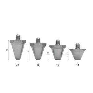 Tapón de aluminio de base ancha y rosca universal