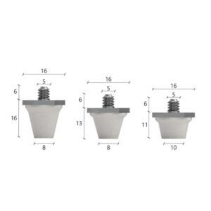 Tapón de plástico de base ancha