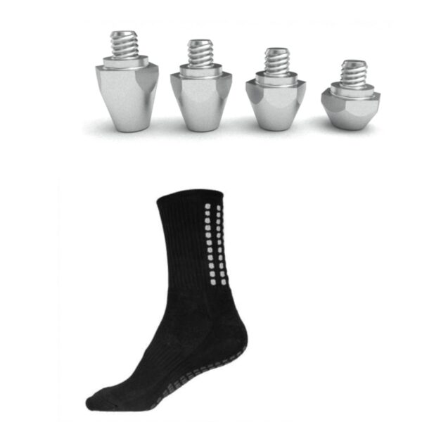12 tapones para botines adidas + medias antideslizantes